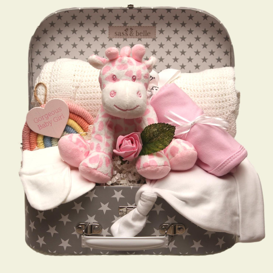 Gigi the giraffe baby girl suitcase