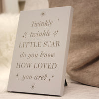 Twinkle plaque
