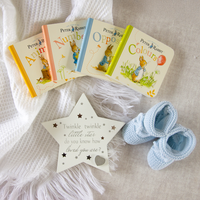 Books Blue Booties Star Plaque