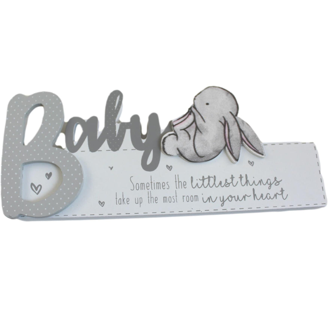 Hugs and Kisses Bunny baby Keepsake Plaque