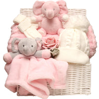 Ellie's Winter Snuggles Baby Girl Hamper- Cozy Newborn & Keepsake Gift Set