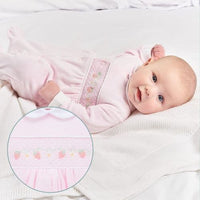 baby girl strawberry sleepsuit