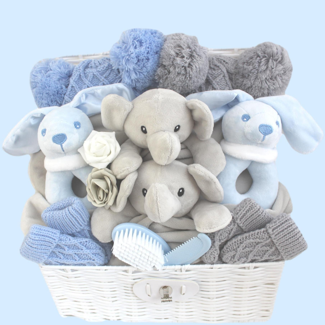 Pompom Baby Gift Hamper for Twin Boys