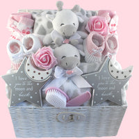 Stretchy the Giraffe Baby Gift Hamper for Twin Girls