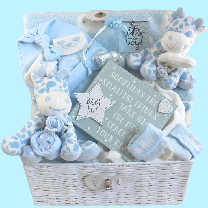 Box Basket Baby Hamper - (Pink and Blue) – Between Boxes Gifts