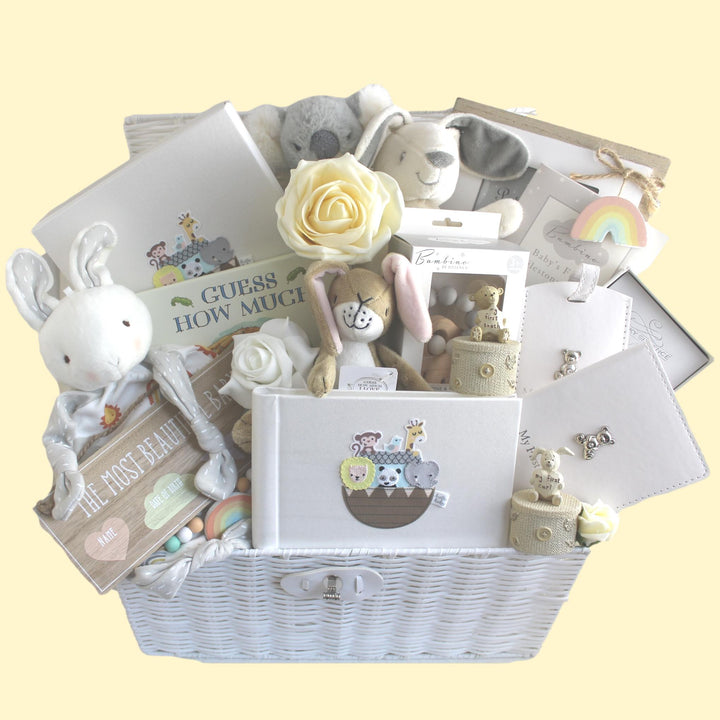 Cream Gift Hamper Kit With Wicker Basket - Etsy UK | Wedding gift hampers, Gift  hampers, Hamper gift basket