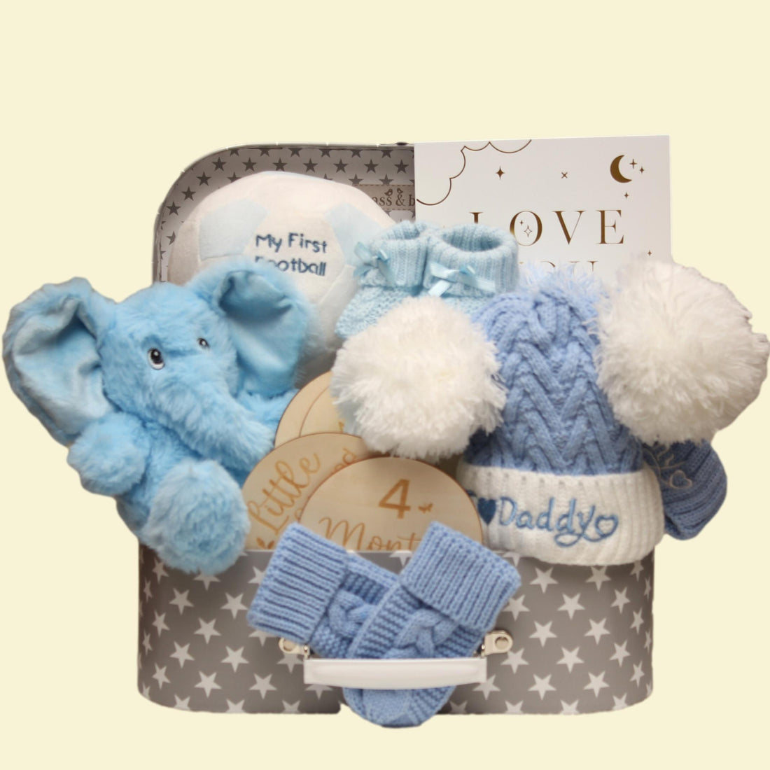 Baby boy elephant football suitcase