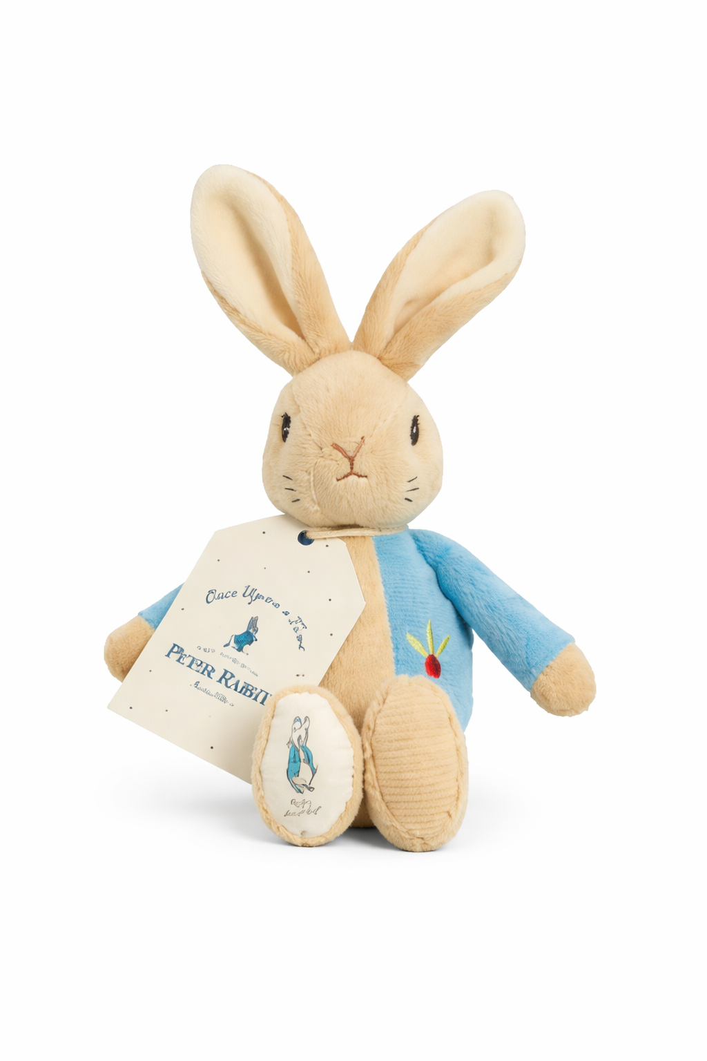 Plush peter rabbit bean toy with rattle sound