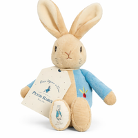 Plush peter rabbit bean toy with rattle sound