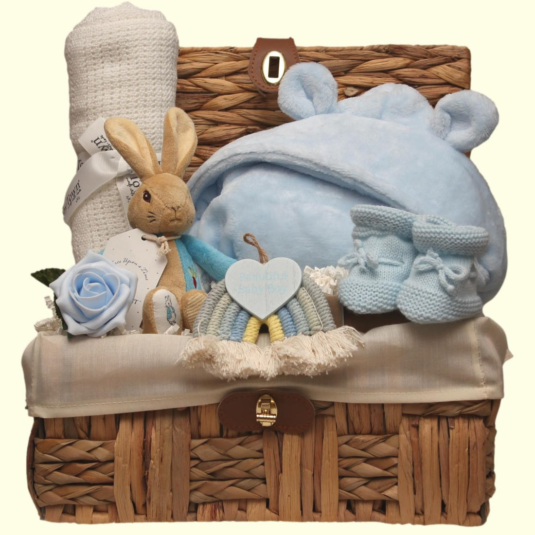 Peter rabbit bean rattle baby boy hamper
