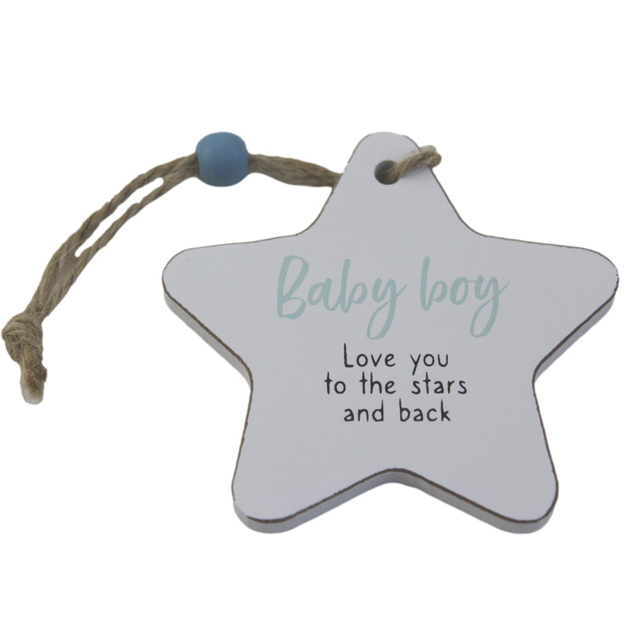Baby Boy Star Nursery Plaque