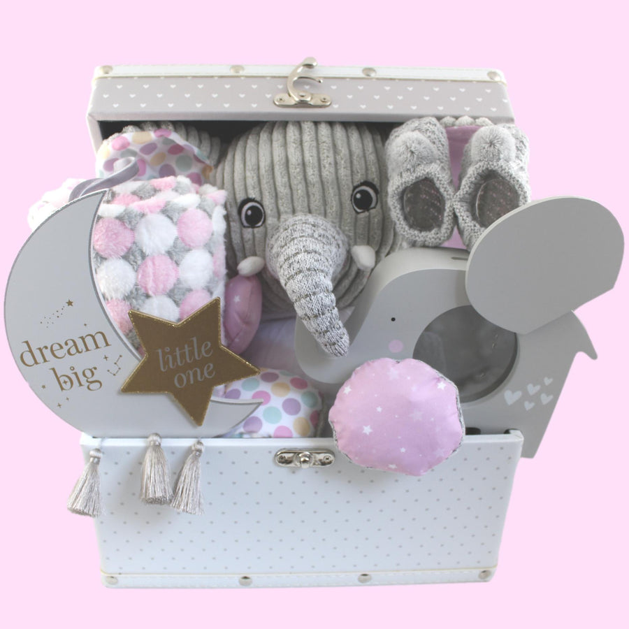 Baby Girl Gift Basket Nelly the Elephant