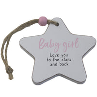 Baby Girl Star Nursery Plaque