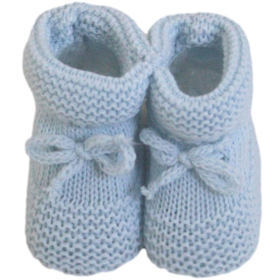 Blue Tie Booties for a Baby Boy