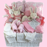 Deluxe Baby Girl Gift Hamper - Three Little Bunnies