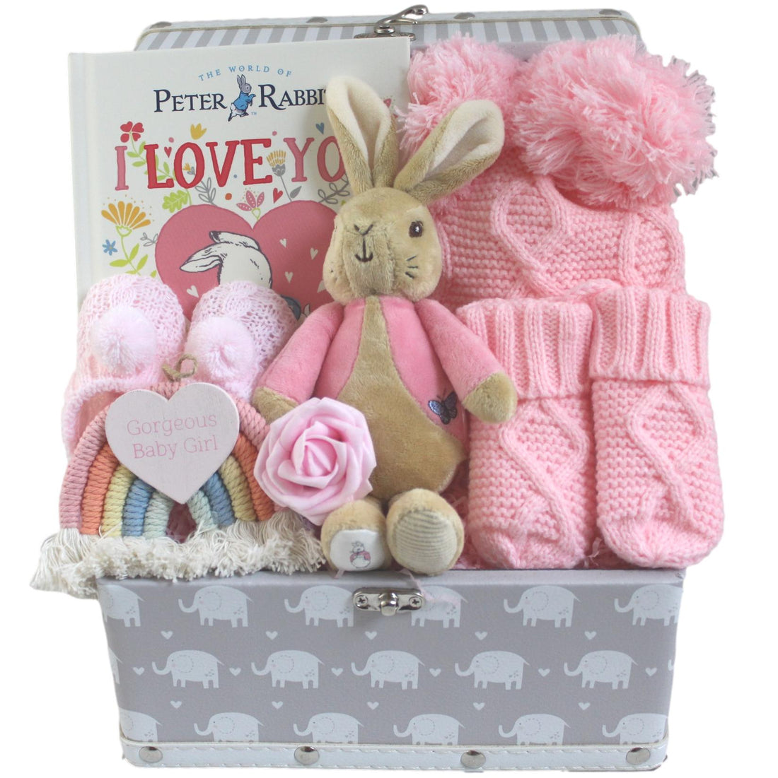 Flopsy baby girl bedtime hamper