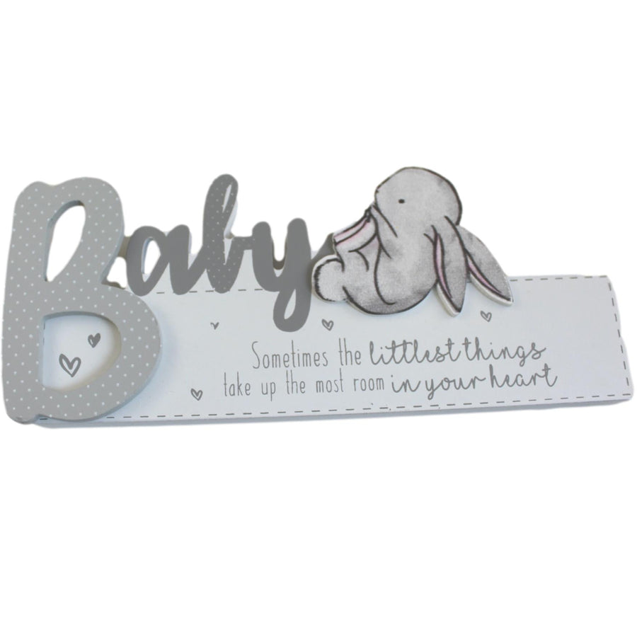 Hugs and Kisses Bunny Baby KeepsakePlaque