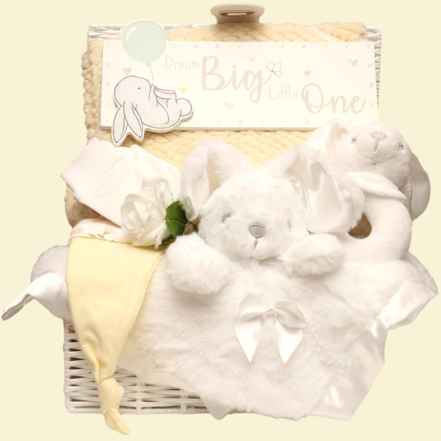 lemon and white unisex baby gift hamper
