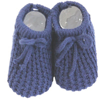 Navy Blue Baby Booties