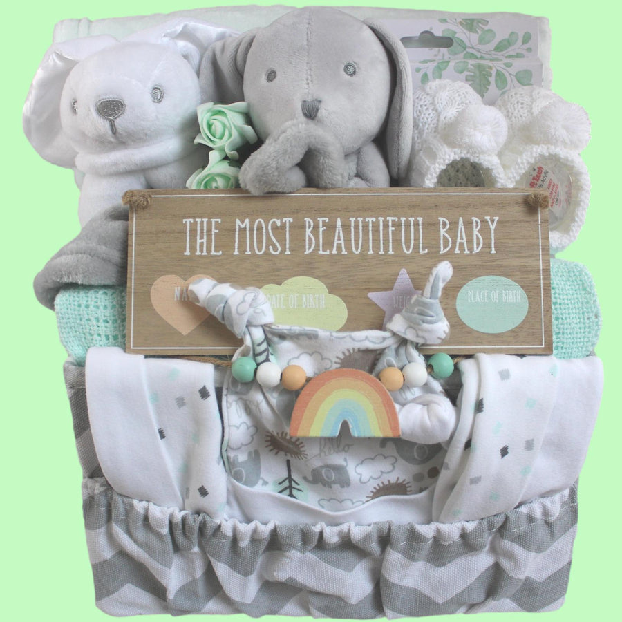 Packed Unisex baby Changing Caddy with Keepsake