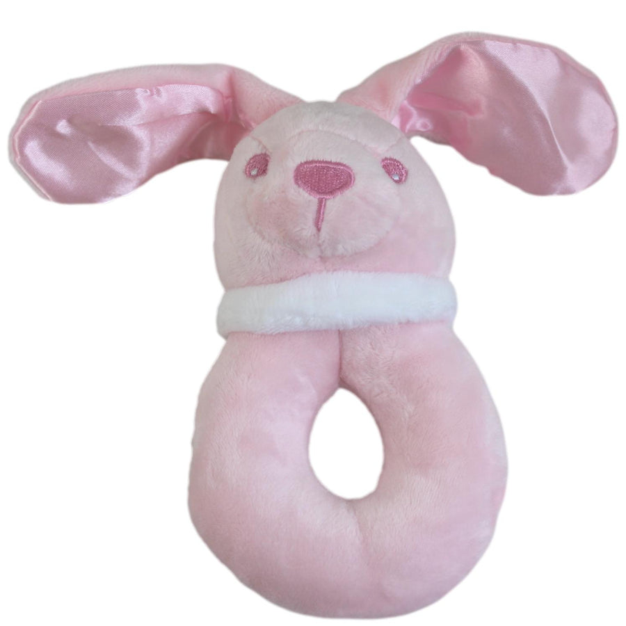 Pink Baby Girl Bunny Rattle