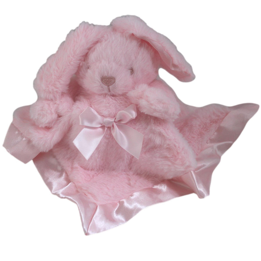 Pink Bunny Baby Girl Comforter with Ribbon Finish