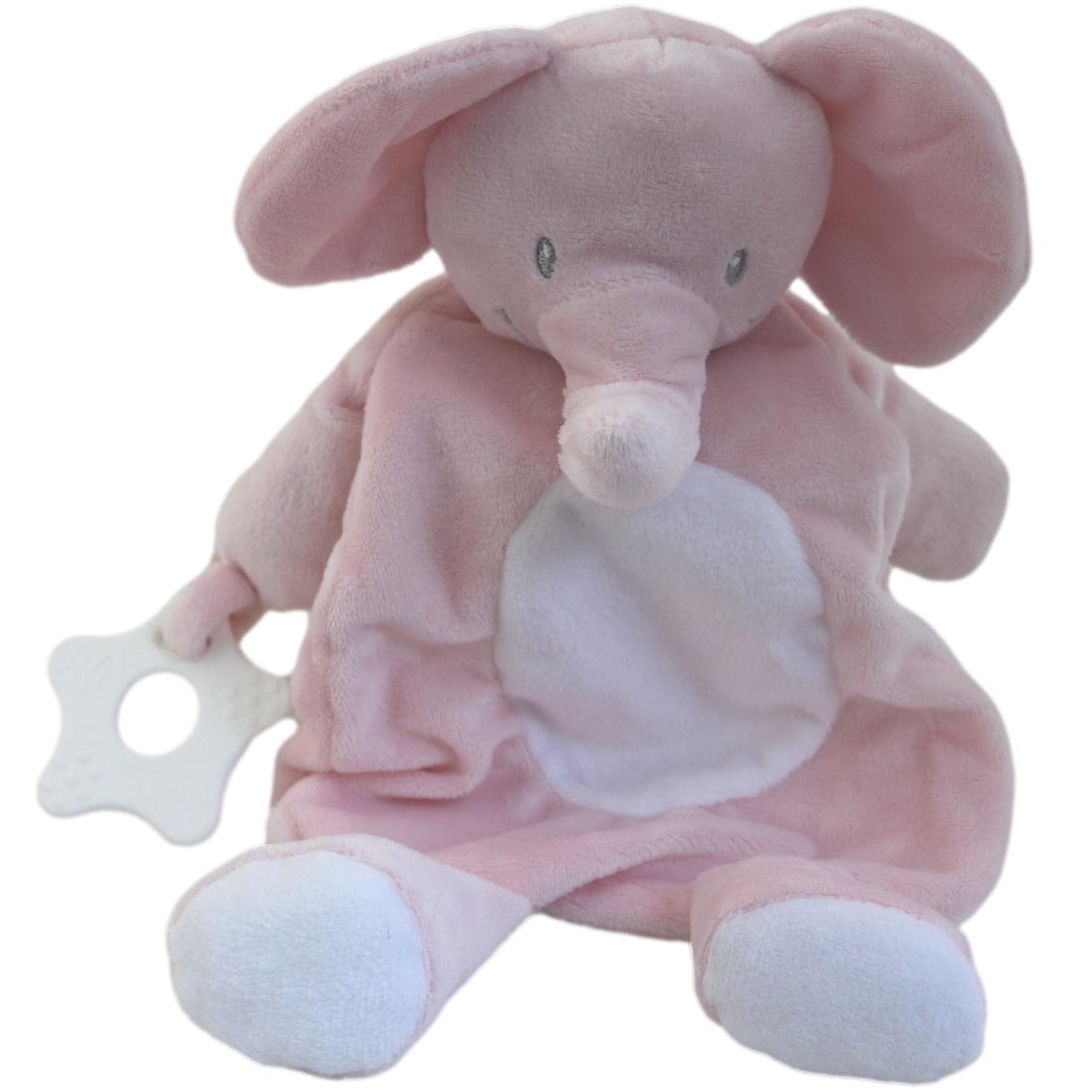 Pink Eco Elephant Teether Comforter