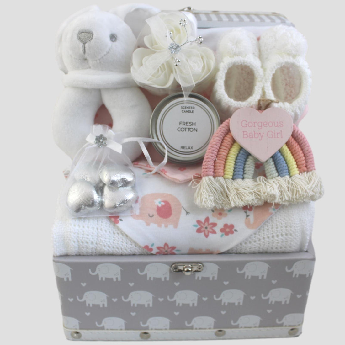 Pom Pom Pamper Hamper for Mummy and Baby Girl