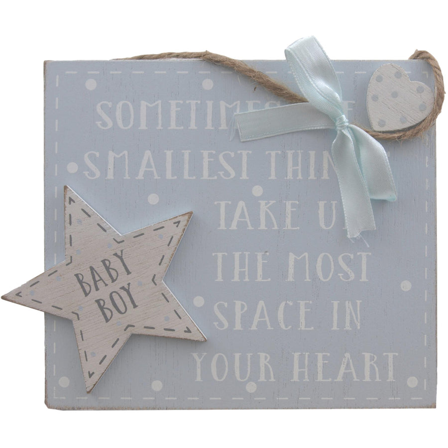 Shabby Chic Baby Boy Nursery Plaque