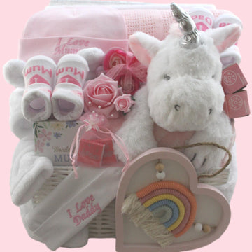 Sparkle the Unicorn Baby Girl, Mummy and Daddy Pamper Gift Hamper