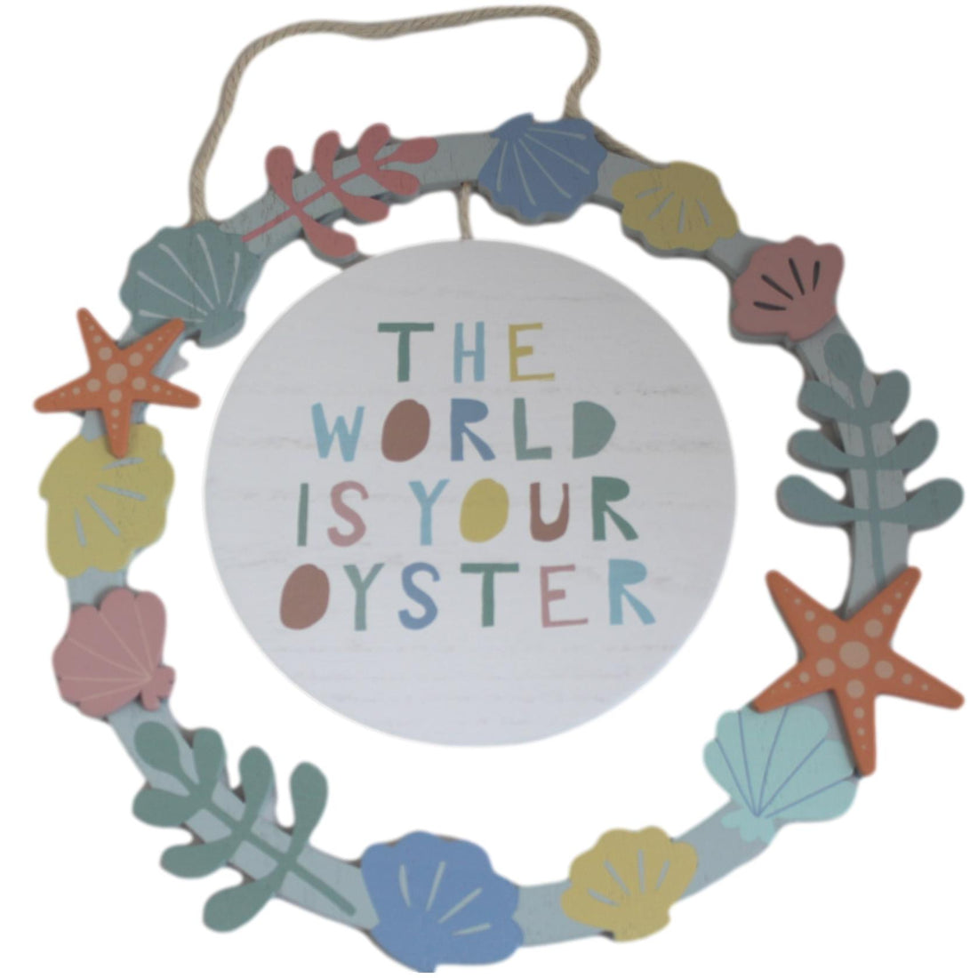 The World Is Your Oyster Wooden Hanging Nursery Bedroom Plaque