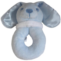 Blue Baby Boy Plush Ring Rattle