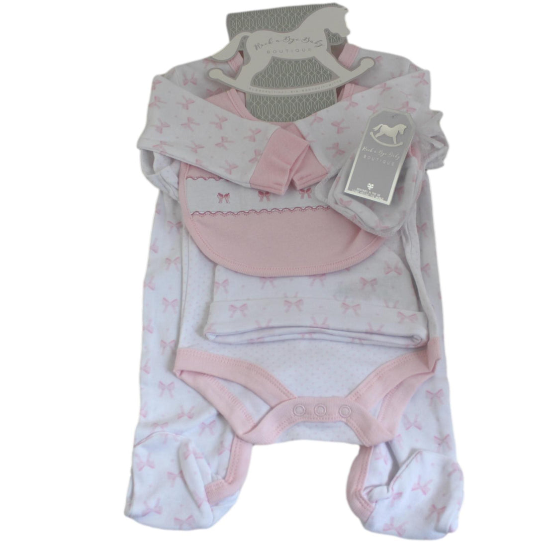 Bows Baby Girl Layette Set