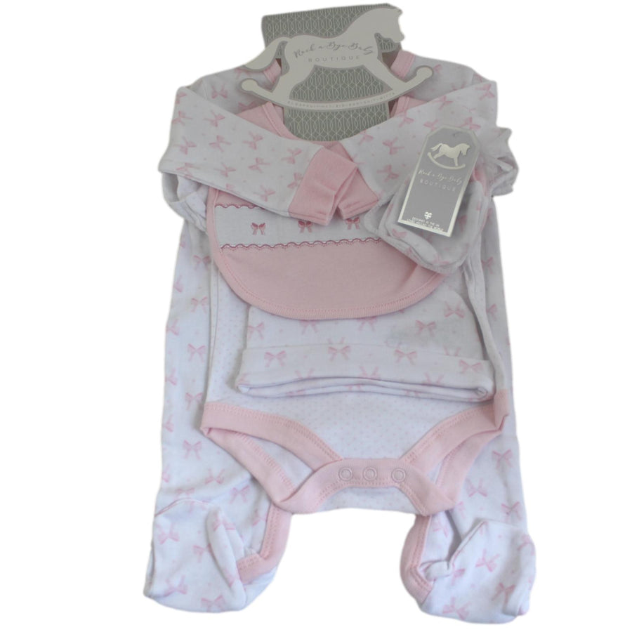 Bows Baby Girl Layette Set