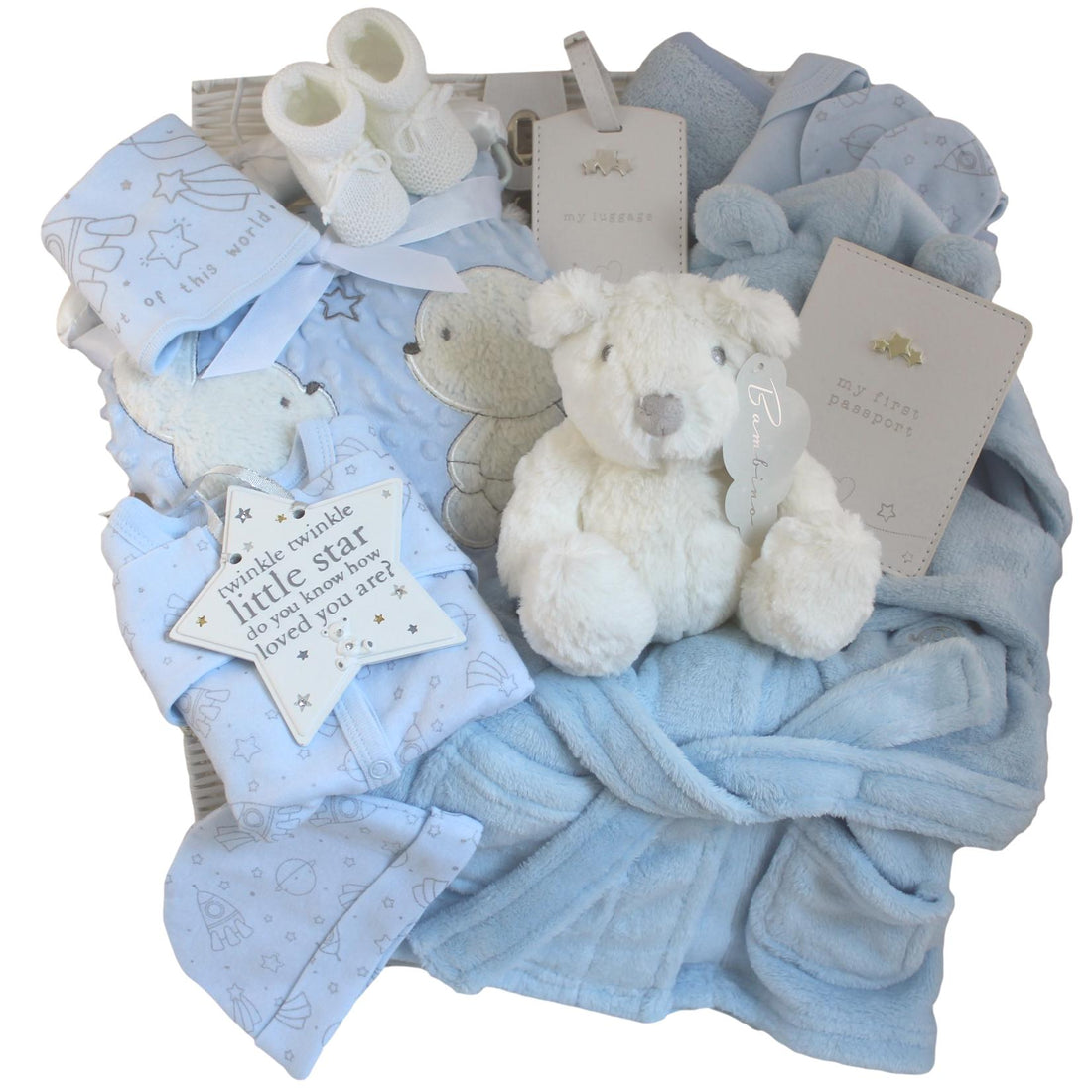 Bunny and Bear Deluxe Baby Boy Gift Hamper