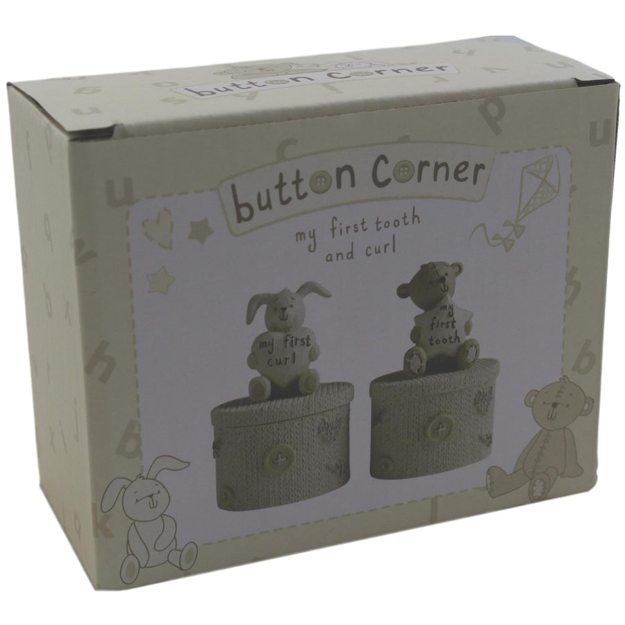 Button Corner Tooth and Curl Pots Gift Box