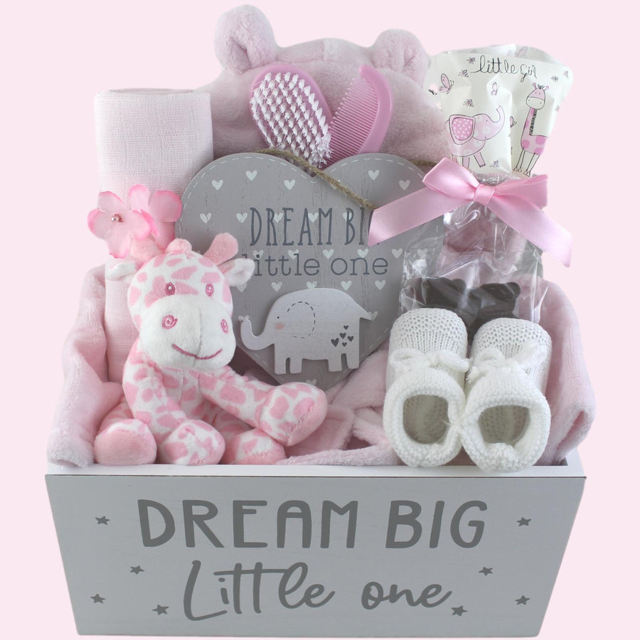 Dream Big Little One Baby Girl Gift Hamper