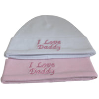 I Love Daddy Baby Girl Cotton Hats