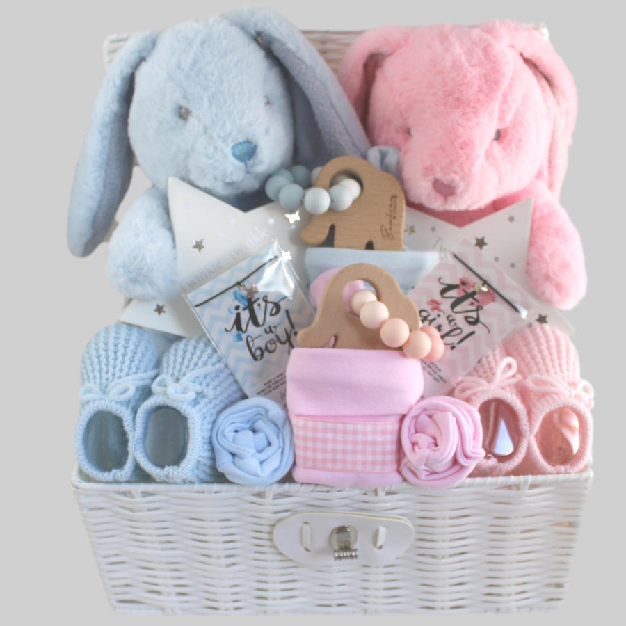 Little Eco Bunny Luxury Baby Gift Hamper for Boy and Girl Twins