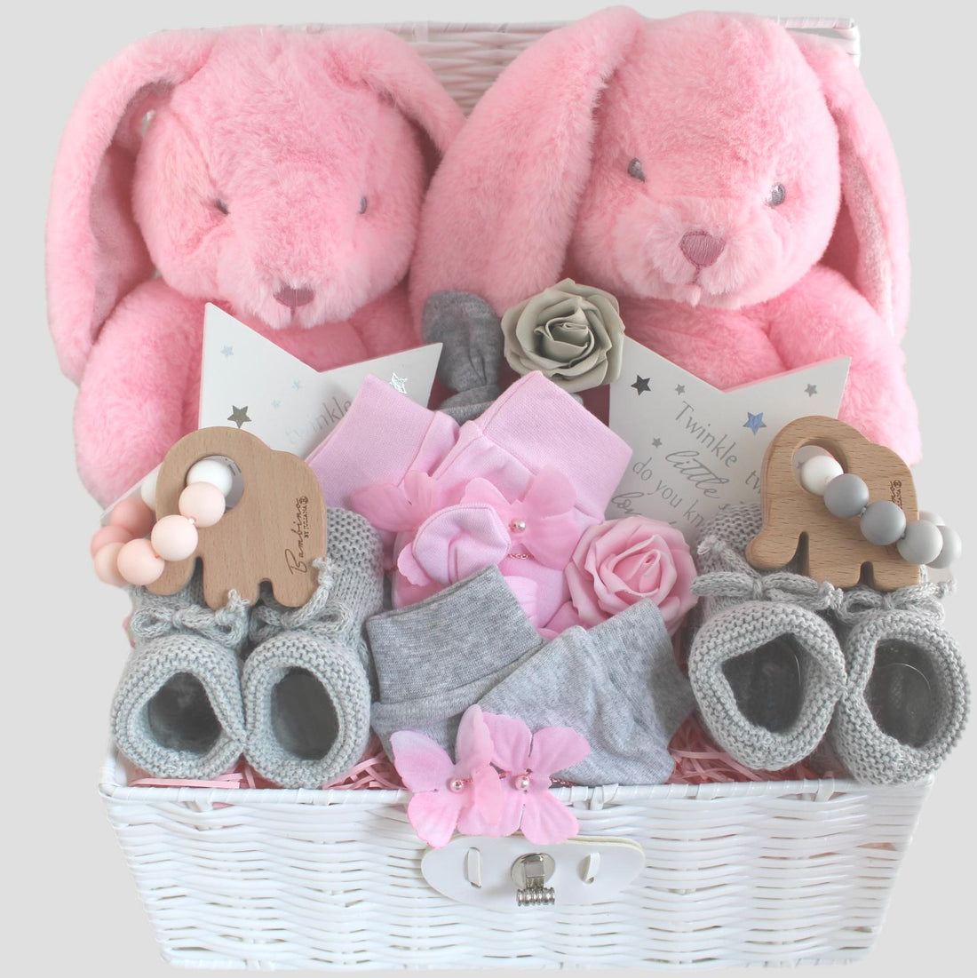 Little Eco Bunny Luxury Baby Gift Hamper for Twin Girls