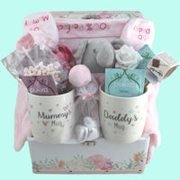 Mummy, Daddy and Baby Girl Pamper Hamper Gift Box