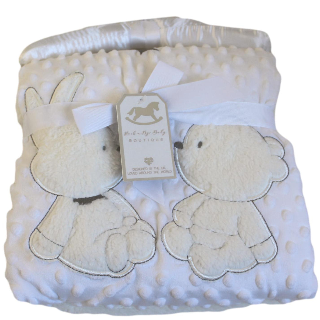 Neutral Bunny and Bear Baby Wrap