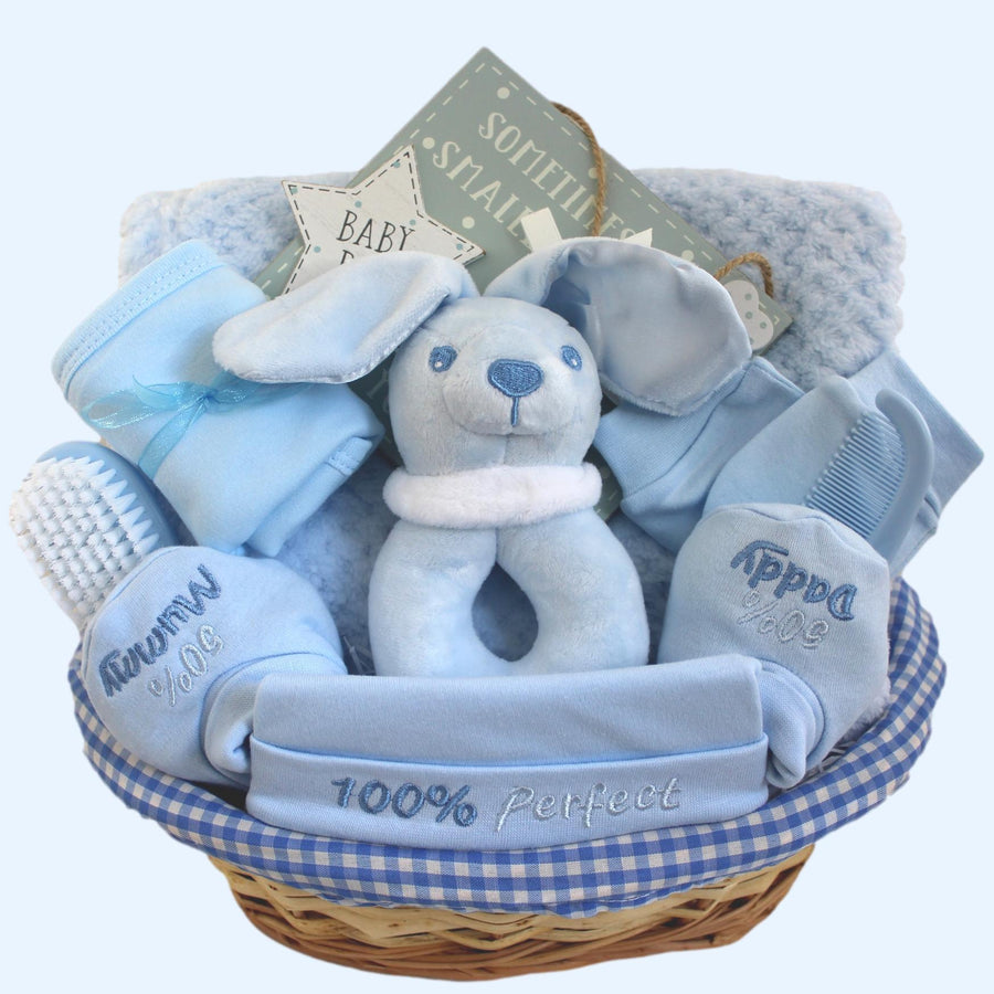 New Arrival Baby Boy Gift Basket