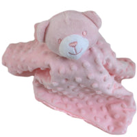 Pink Baby Girl Teddy Comforter