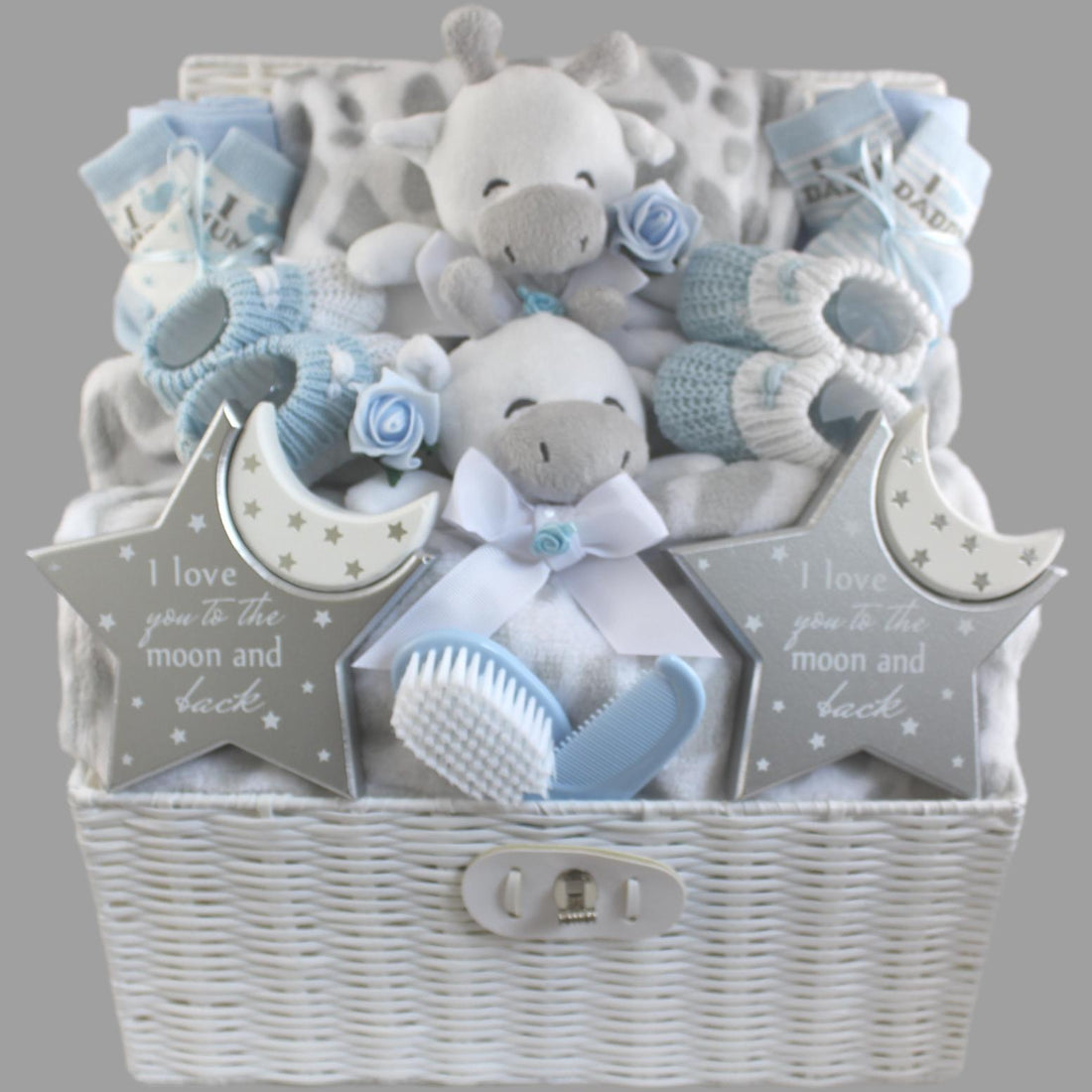 Stretchy the Giraffe Baby Gift Hampers for Twin Boys