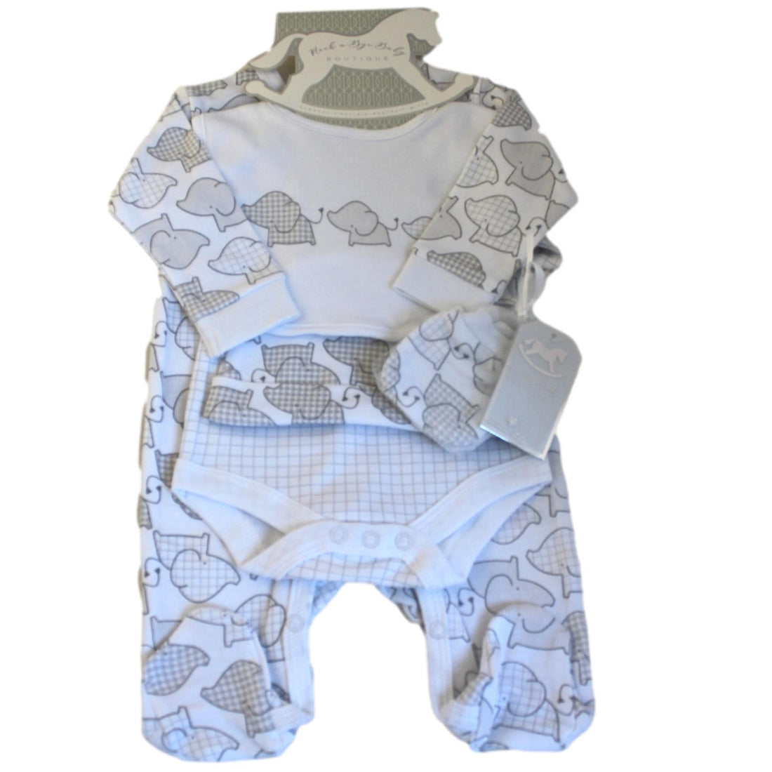 Unisex Elephant Themed Baby Clothes Set